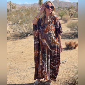 Tie Dye Caftan, 100% Cotton - One of a Kind